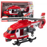 Žaislinis sraigtasparnis Lean Toys Multifunction Rescue, 1:16, raudona