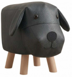 Vaiki&scaron;kas pufas Kalune Design Dog, juoda sp., 45 cm x 28 cm