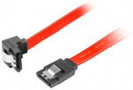 Laidas Lanberg SATA To SATA 6 Gb/s Angled Red SATA, SATA, 0.3 m, raudona sp.