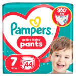 Sauskelnės-kelnaitės Pampers Active Baby Pants, 7 dydis, 44 vnt.