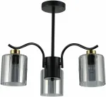 &Scaron;viestuvas lubų Candellux Lighting Visto 33-56115, E27, 3 x 40 W, pilka sp. / juoda sp.