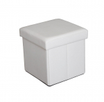 Pufas Domoletti XYF1368B, balta sp., 38 cm x 38 cm x 38 cm