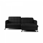Kampinė sofa Lorelle Sawana 14, juoda sp., de&scaron;ininė, 160 x 225 cm x 105 cm