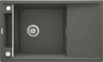 Virtuvinė plautuvė Deante Magnetic ZRM T113, granitas, 82 cm x 50 cm x 20.5 cm, tamsiai pilka sp.