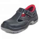 Darbo sandalai vyrams Fridrich & Fridrich Bonn SC-01-002 O1 SRC, be aulo, be pa&scaron;iltinimo, juoda sp./raudona sp., 47 dydis