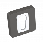 Durų apyraktė Kuchinox LK4_502A, chromo sp./grafito sp., 5.4 cm x 5.4 cm