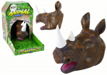 Pir&scaron;tininė lėlė, raganosis Lean Toys Animal World, 8.5 cm, rusva