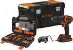 Smūginis gręžtuvas su akumuliatoriumi Black & Decker BDCHD18S1KA, 18 V, 1.5 Ah