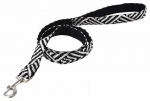 &Scaron;uns pavadėlis Barry King 17211, balta sp./juoda sp., 1.2m x 19 mm