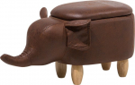 Pufas Beliani Elephant, tamsiai pilka sp., 32 cm x 70 cm x 35 cm