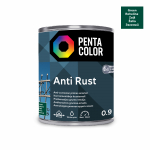 Emaliniai dažai, metalo konkstrukcijoms, apsaugant nuo korozijos Pentacolor Anti Rust, pusiau blizgus, 0.9 l, žalia sp.