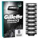 Skutimosi peiliukai Gillette MACH3 Charcoal, 8 vnt.
