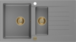 Virtuvinė plautuvė Mexen Matias, granitas, 90 cm x 50 cm x 20 cm, aukso/pilka