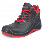 Darbo batai vyrams Panda Safety Asphalt S2 PS FO HRO SR, be aulo, be pa&scaron;iltinimo, juoda/raudona, 48 dydis