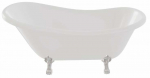Vonia, laisvai pastatoma Besco Otylia, 170 cm x 77 cm x 69.5 cm, ovalas, balta/chromo