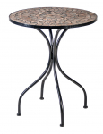Lauko stalas Home4you Mosaic, juoda sp., 60 cm x 60 cm x 70 cm