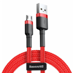 Laidas Baseus CAMKLF-B09, Micro USB/USB, 100 cm, raudona sp.
