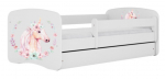 Vaiki&scaron;ka lova Kocot Kids Babydreams Horse, balta sp., 70 x 140 cm, su patalynės dėže, su čiužiniu