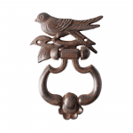Durų belstukas "Pauk&scaron;tukas" 4IQ, 18 cm x 14.5 cm, &Oslash; 4 cm, metalas, ruda sp.