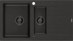 Virtuvinė plautuvė Mexen Matias, granitas, 90 cm x 50 cm x 20 cm, ruda/aukso/juoda