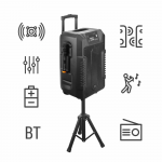 Belaidė kolonėlė Manta SPK1203B100 LETO, juoda sp., 100 W