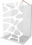 Du&scaron;o sienelė Mexen Kioto Walk-in, 100 cm x 200 cm, brushed copper sp./grūdintas