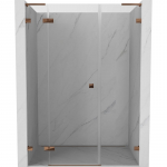Du&scaron;o durys Mexen Lunar L Left, 130 cm x 200 cm, rausvojo aukso sp./grūdintas