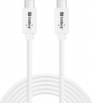 Kabelis Sandberg G2 136-54, USB-C male, 200 cm, balta sp., 100 W