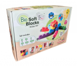 Žaislinių kaladėlių rinkinys Gerardo's Toys Bio Soft, 33 vnt., įvairių spalvų