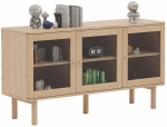 Komoda Home4you Hansen 37058, smėlio sp., 75 cm x 140 cm x 40 cm