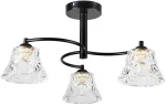 &Scaron;viestuvas lubų Candellux Lighting Sudan 33-56153, E27, 3 x 40 W, skaidri sp. / juoda sp.