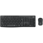 Belaidis klaviatūros ir pelės komplektas Logitech MK295, EN/RU, juoda sp.