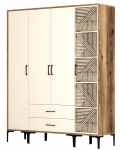 Spinta Kalune Design Kumsal STP, kreminė sp./rie&scaron;uto sp., 47.5 cm x 160 cm x 201.4 cm