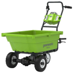 Karutis Greenworks 40V G40GC, metalas, žalia sp., 106 l