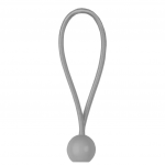 Tvirtinimo guma su rutuliuku Bradas Bungee Ball, 15 cm, guma, pilka, 25 vnt.