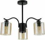 &Scaron;viestuvas lubų Candellux Lighting Visto 33-56092, E27, 3 x 40 W, gintaro sp. / juoda sp.