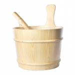 Saunos kubilas su samčiu Flammifera, mediena, 3 l, 17.5 x 21 cm, ruda sp.