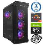 Stacionarus kompiuteris Intop Ryzen 7 5700X, DDR4 16 GB, SSD+HDD 250 GB 2 TB, Nvidia GeForce RTX 5070 12 GB GDDR7