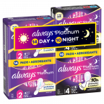 Higieniniai paketai Always Platinum Day S2 & Night S4, Super/Secure Night, 24 vnt.