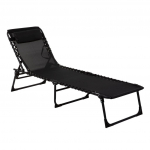 Lauko gultas Patio Toluca, juoda sp., 188 cm x 56 cm x 30 cm