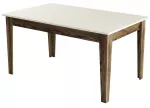 Stalas Kalune Design Milan 517, kreminė sp./rie&scaron;uto sp., 88 cm x 145 cm x 75 cm