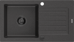 Virtuvinė plautuvė Mexen Pablo, granitas, 75.2 cm x 43.6 cm x 16.1 cm, black granite col.