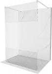 Du&scaron;o sienelė Mexen Kioto Walk-in, 140 cm x 200 cm, brushed nickel
