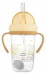 Gertuvė su silikoniniu &scaron;iaudeliu Canpol Babies Non-Spill Mountains, 270 ml, 6+ mėn., plastikas, smėlio sp.