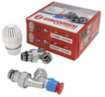 Vožtuvų rinkinys Giacomini R470FX023, kampinis/termostatinis, radiatoriams, 1/2 colio - i&scaron;orinis sriegis