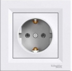 Ki&scaron;tukinis lizdas Schneider Electric Asfora EPH2900121, su įžeminimu, balta sp.