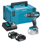 Smūginis gręžtuvas su akumuliatoriumi Makita DHP485RTJ, 18 V, 5 Ah