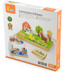 Edukacinė medinė dėlionė VIGA Learning Space & Distance, EN