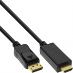 Laidas InLine DisplayPort to HDMI 17185I Displayport, HDMI, 5 m, juoda sp.