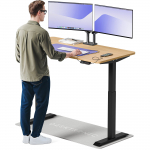 Kompiuterio stalas reguliuojamo auk&scaron;čio Desktronic HomeOne, 140 cm x 70 cm, 72 - 119 cm, ąžuolo sp./juoda sp.